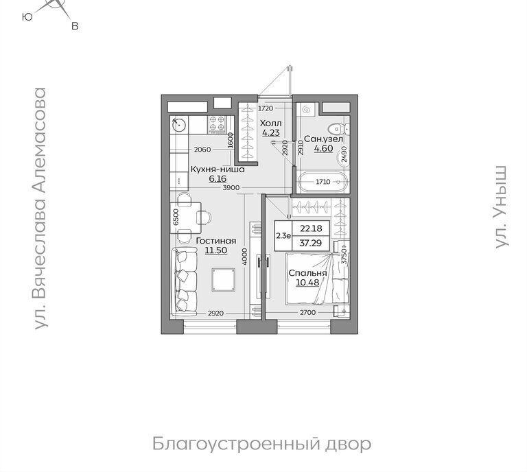 квартира г Казань р-н Приволжский Проспект Победы фото 1