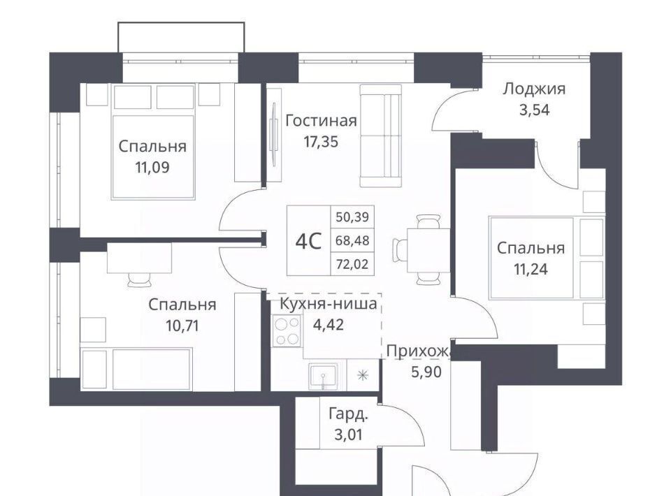 квартира г Новосибирск Заельцовская ул Игарская 40/1 фото 1