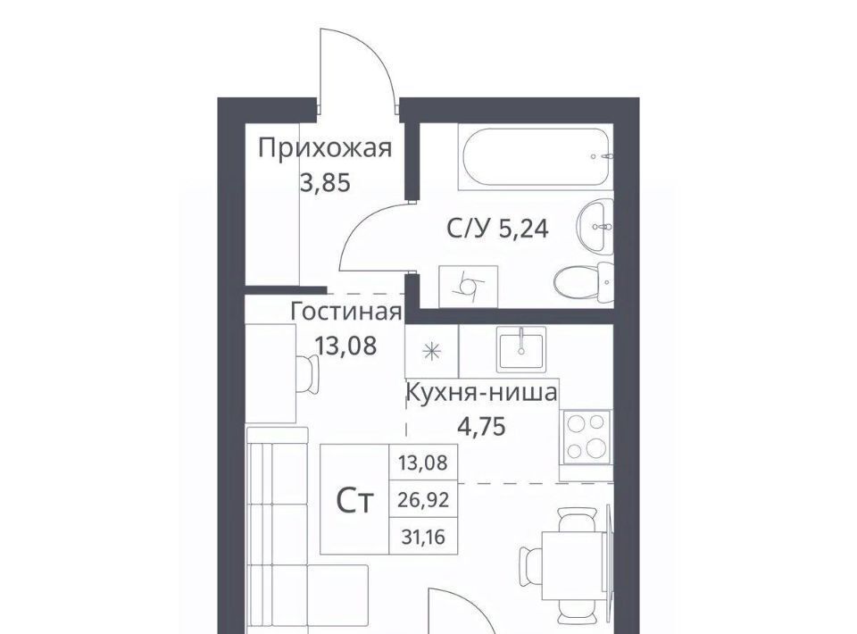 квартира г Новосибирск Заельцовская ул Игарская 40/1 фото 1