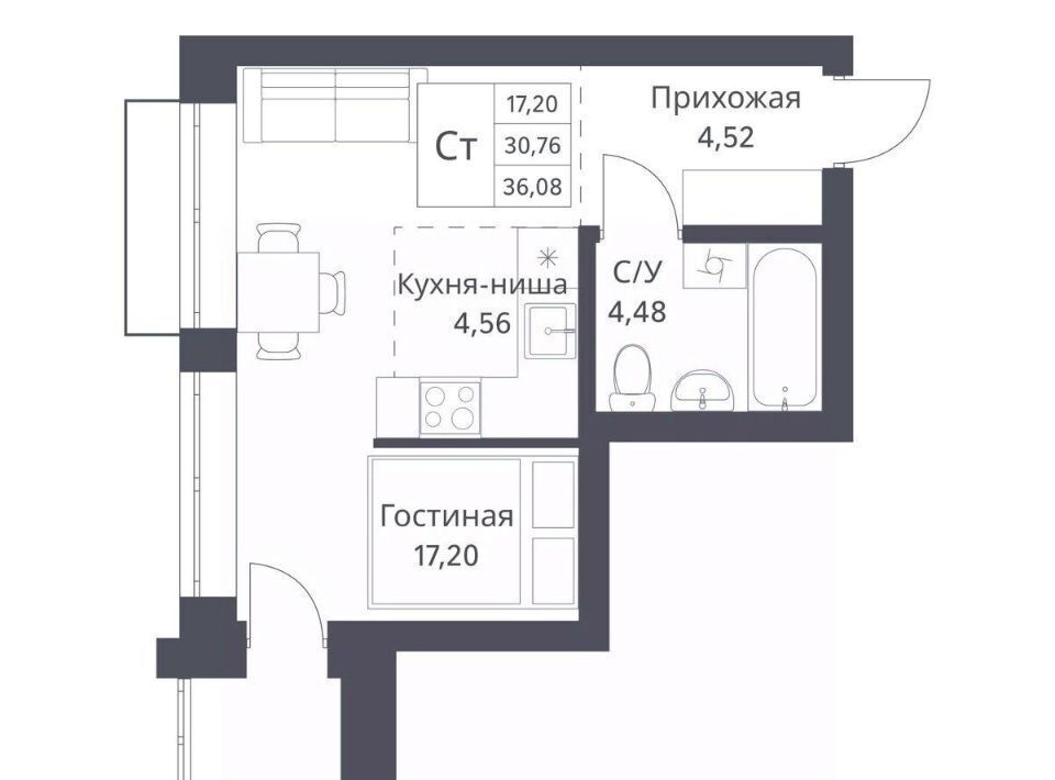 квартира г Новосибирск Заельцовская ул Игарская 40/1 фото 1