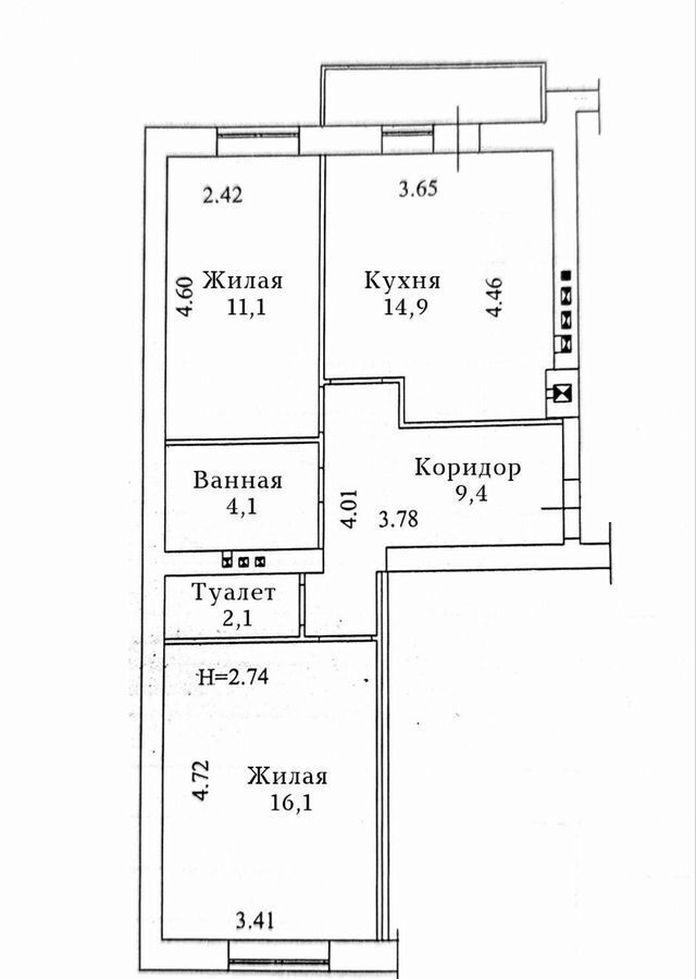 квартира г Волгоград р-н Советский ул. Степанищева, 16 фото 14