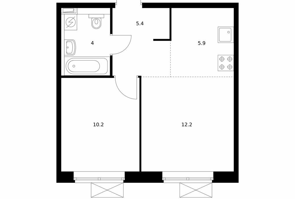 квартира г Котельники р-н мкр Парковый Котельники, 1к 6 фото 1