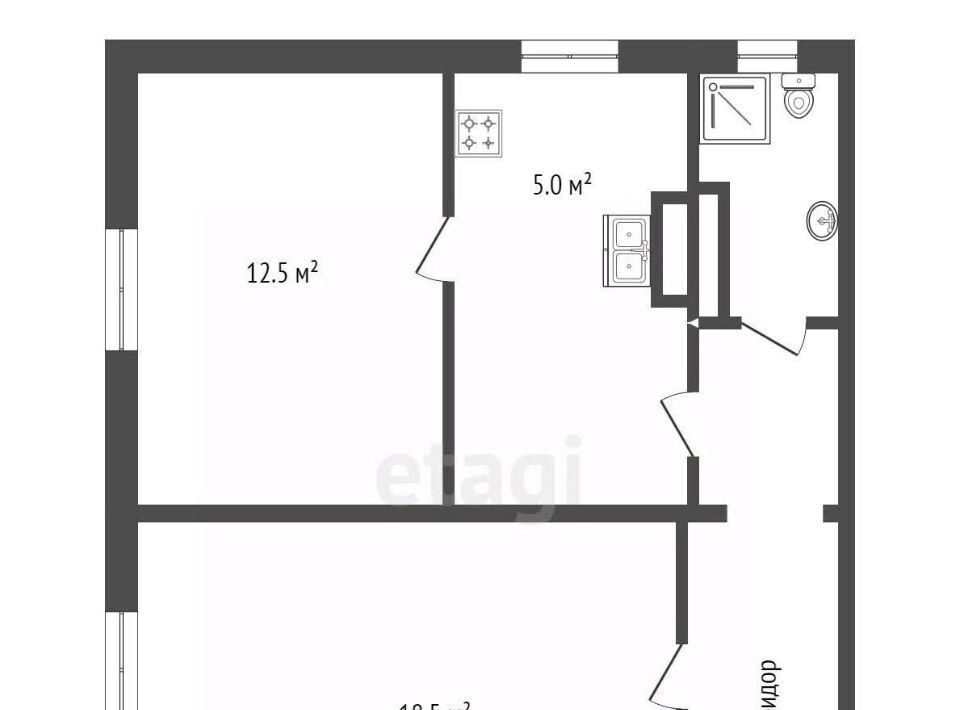 квартира г Архангельск Октябрьский ул Теснанова 12 фото 2