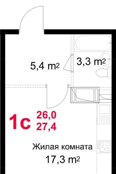квартира г Подольск микрорайон Красная Горка ул Садовая 14 фото 1