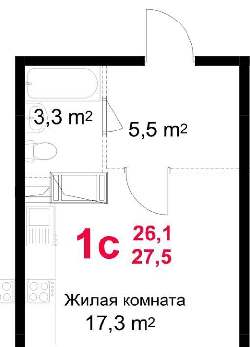 квартира г Подольск микрорайон Красная Горка ул Садовая 14 фото 1