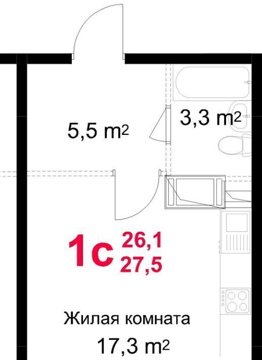 квартира г Подольск микрорайон Красная Горка ул Садовая 14 фото 1