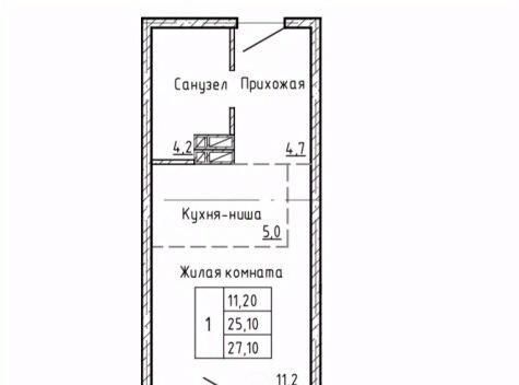 квартира г Владивосток р-н Первореченский микрорайон «Снеговая Падь» фото 1