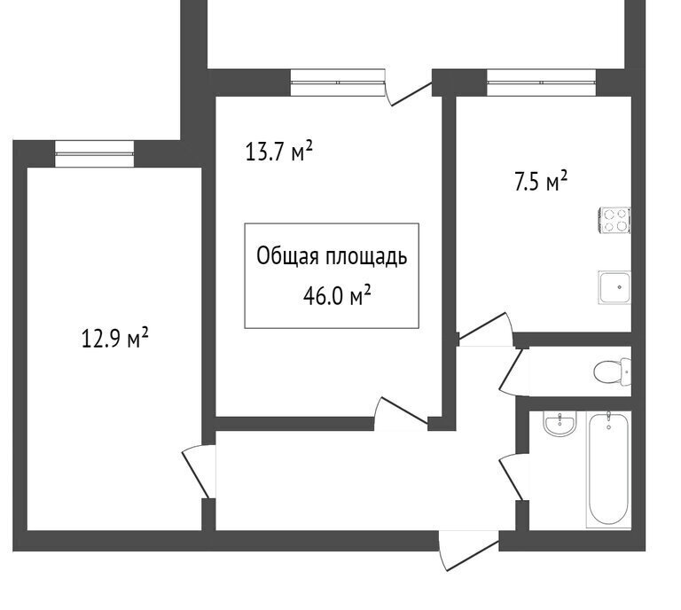 квартира г Томск ул Вершинина 54 фото 8