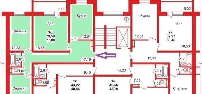 квартира г Барнаул р-н Индустриальный ул Островского 68е фото 1