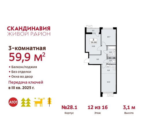 жилой район «Скандинавия» Сосенское, жилой комплекс Скандинавия, 28. 1, Бутово фото