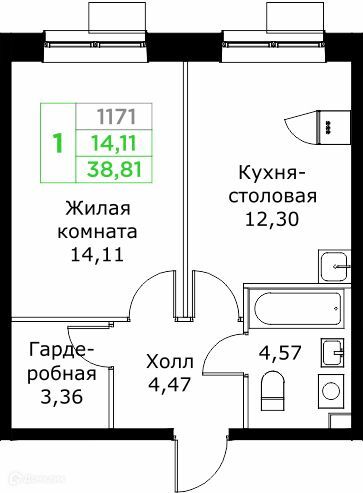 квартира г Мытищи Строящийся жилой дом, Мытищи городской округ фото 1