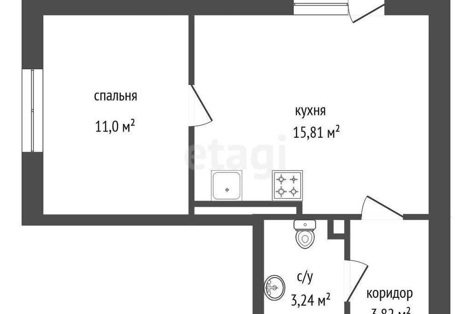 квартира г Уфа с Нагаево ул Новоуфимская 17 р-н Октябрьский Уфа городской округ фото 4