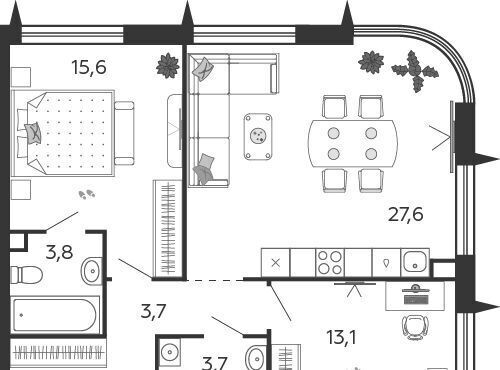 квартира г Москва метро ЗИЛ ЖК Шагал 2-я оч., к 7. 1 фото 1