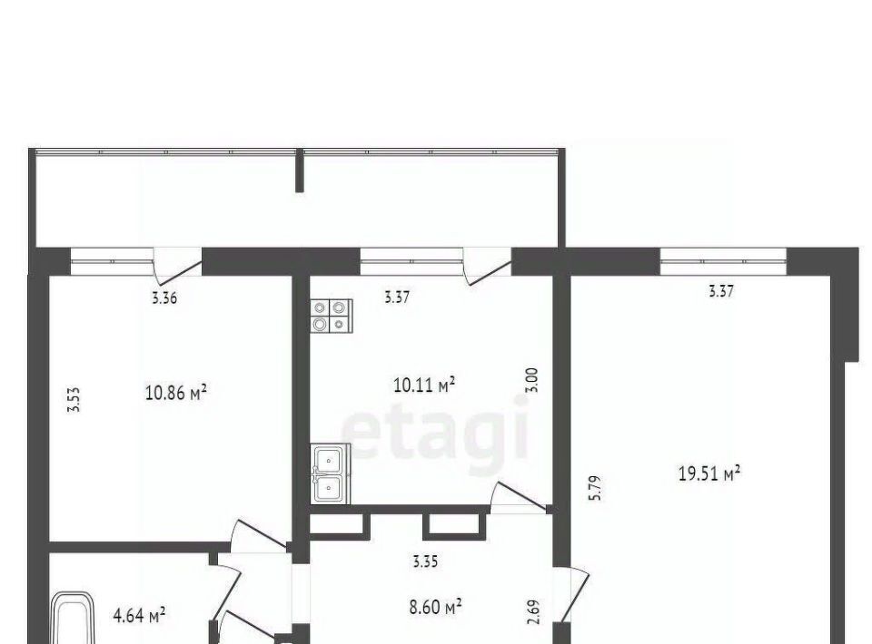 квартира г Краснодар р-н Прикубанский ул им. Академика Лукьяненко П.П. 26 фото 29