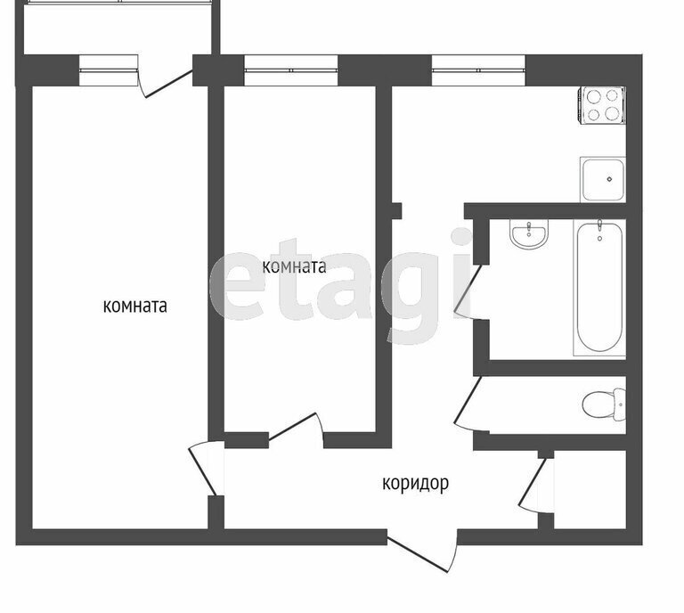 квартира г Хабаровск пер Анадырский 18 Хабаровск, микрорайон Красная Речка фото 11