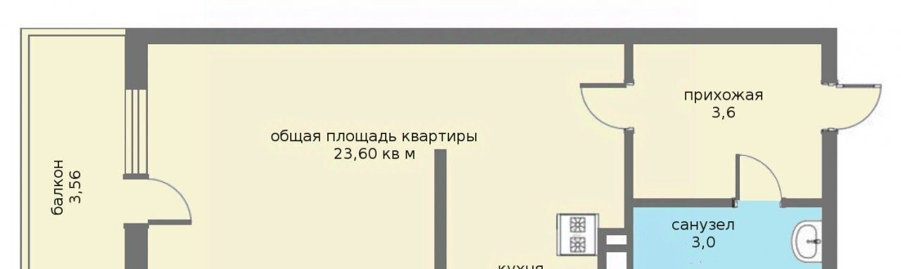 квартира г Санкт-Петербург метро Комендантский Проспект аллея Арцеуловская 23к/1 фото 3