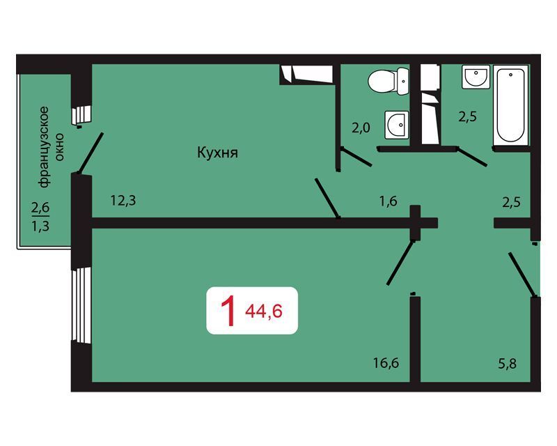 квартира г Красноярск ул Прибойная 32/1 Красноярск городской округ фото 1