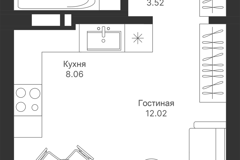 квартира г Казань Казань городской округ, Жилой комплекс Мой Ритм фото 1