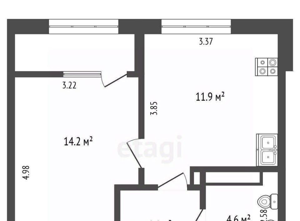 квартира г Тюмень р-н Калининский ул Новоселов 107 фото 3