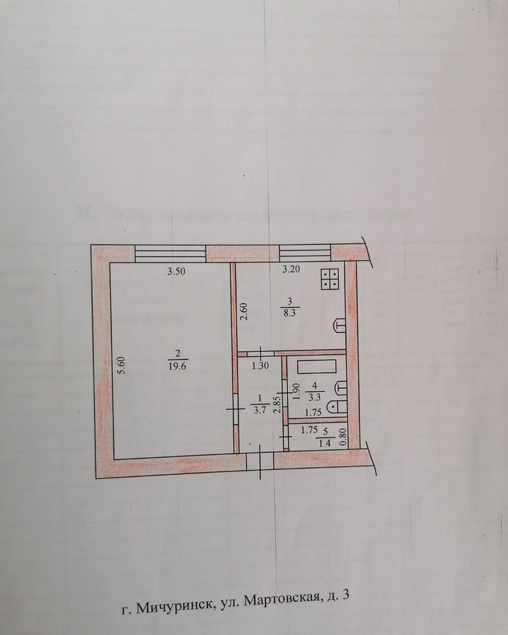 квартира г Мичуринск ул Мартовская 3 фото 1