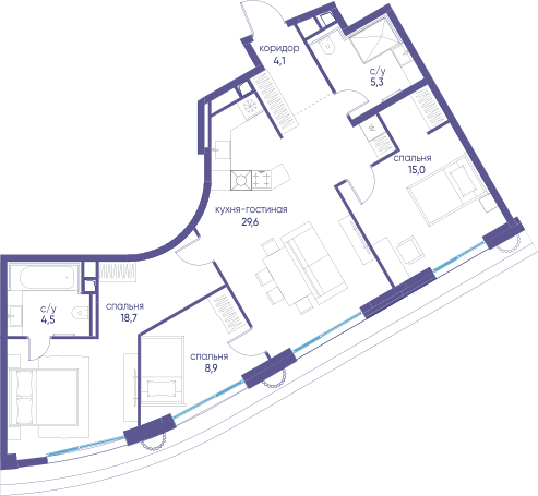 квартира г Москва метро Терехово Хорошево-Мневники ул Нижние Мнёвники 1 фото 1