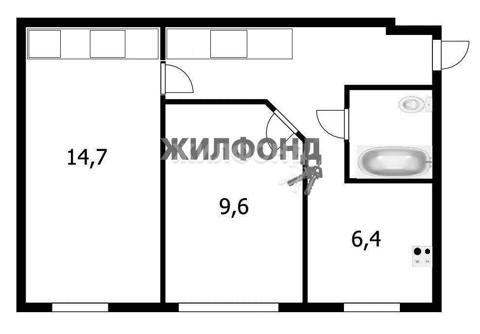 квартира г Новосибирск р-н Калининский ул Народная 13/1 Заельцовская фото 10