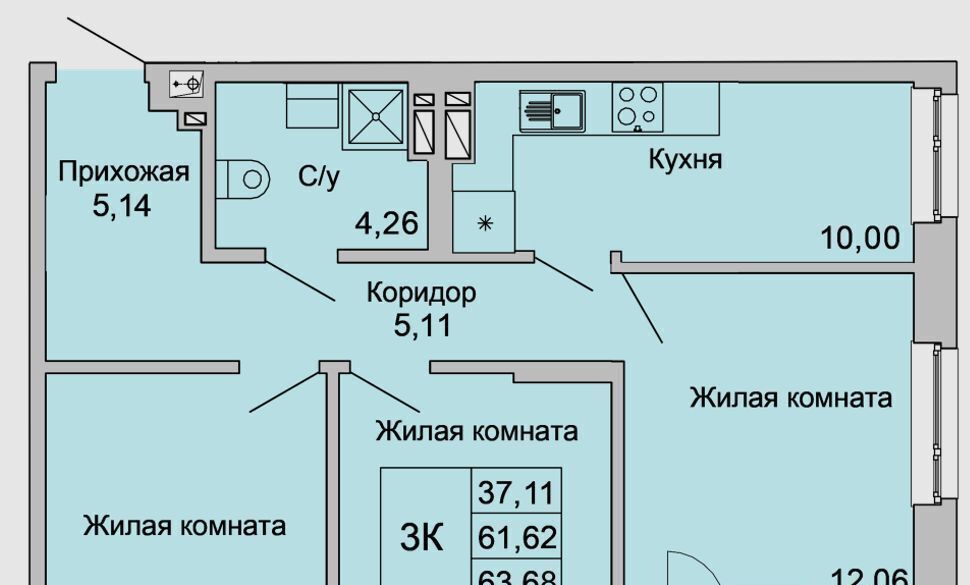 квартира г Батайск ул Булгакова 11 фото 1