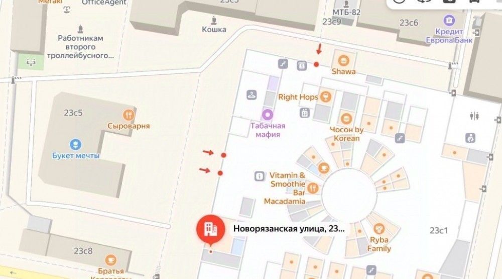 торговое помещение г Москва метро Комсомольская ул Новорязанская 23с/1 фото 2