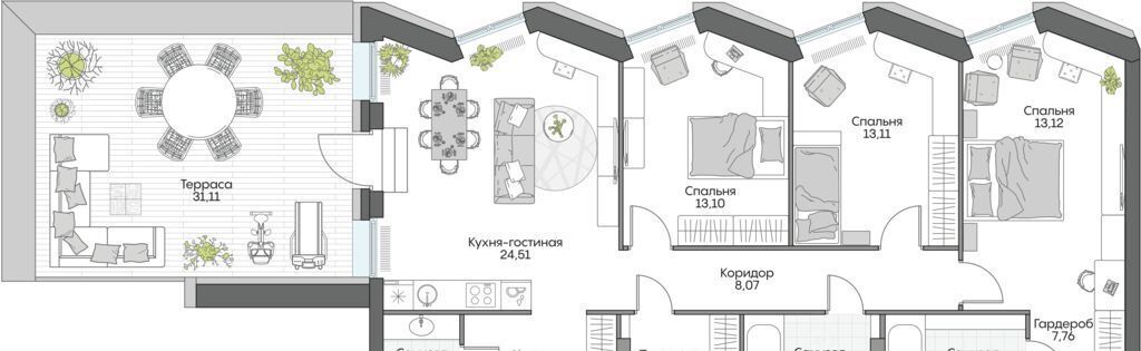 квартира г Москва метро Тульская Апартаментов Инсайдер комплекс фото 1