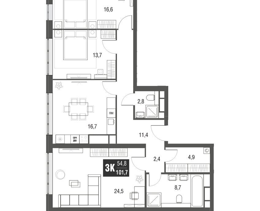 квартира г Москва метро Свиблово проезд Серебрякова 11к/2 фото 1