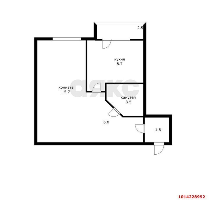 квартира г Краснодар р-н Прикубанский Музыкальный проезд Ангарский 17 фото 8