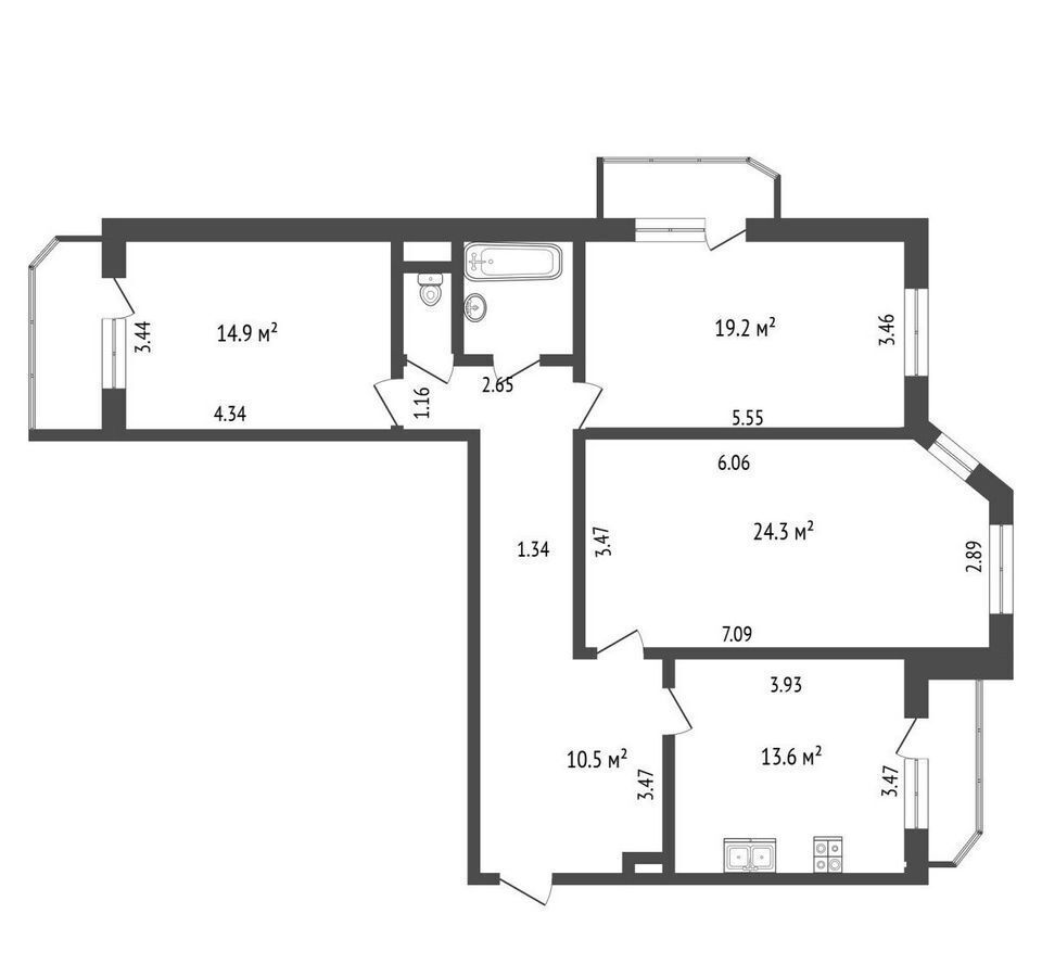 квартира г Тюмень р-н Калининский ул Новосибирская 131 фото 16