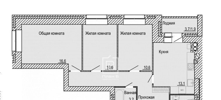 квартира г Калуга р-н Ленинский проезд 3-й Академический 6 фото 2