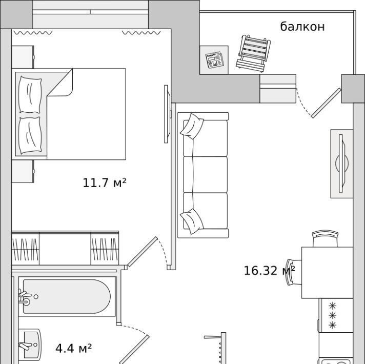 квартира р-н Всеволожский п Бугры ул Тихая 3к/3 Девяткино фото 1