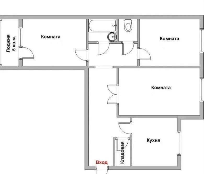 квартира г Челябинск р-н Тракторозаводский ул Комарова 125 фото 9