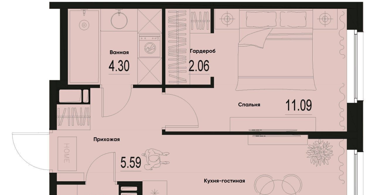 квартира р-н Всеволожский г Мурино Девяткино фото 1