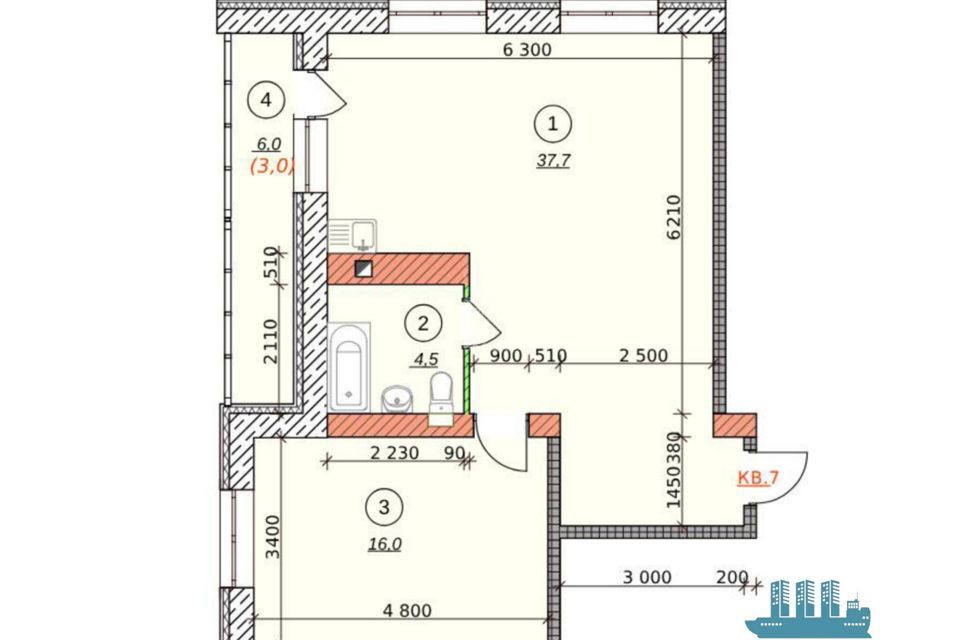 квартира г Магнитогорск ш Западное 444а/6 Магнитогорский городской округ фото 1