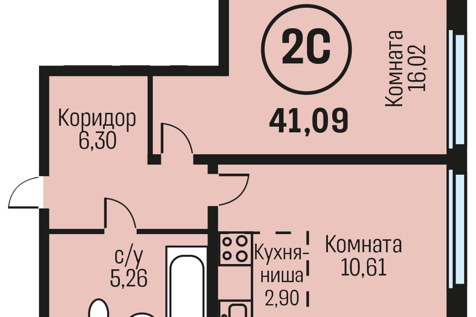 квартира р-н Смоленский п Южный Барнаул городской округ, Барнаул фото 1