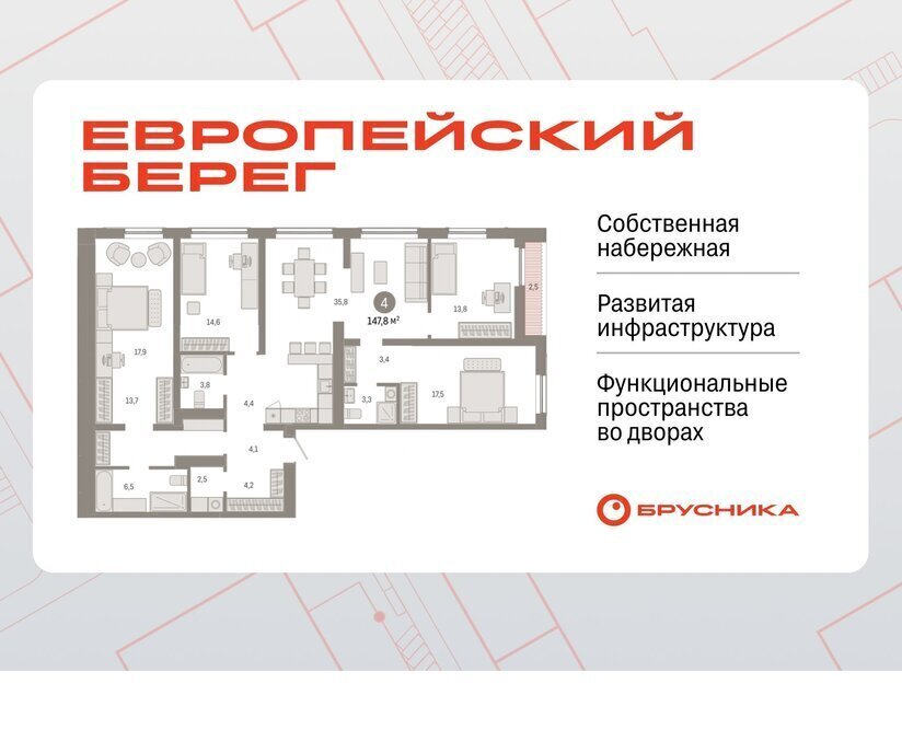 квартира г Новосибирск р-н Октябрьский Речной вокзал ул Большевистская микрорайон «Евроберег» с 49 фото 1