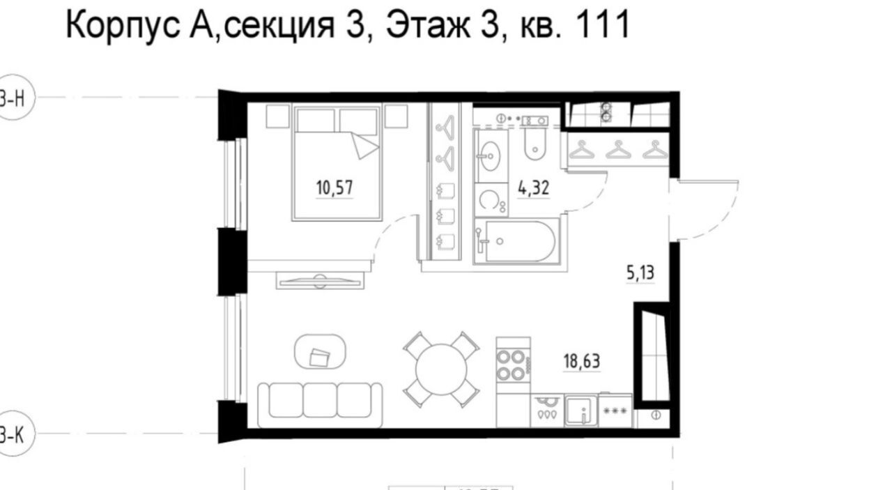 квартира г Санкт-Петербург метро Выборгская пр-кт Большой Сампсониевский 32уч/10 фото 1