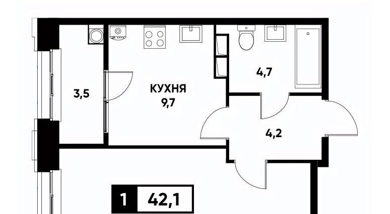 квартира г Ставрополь р-н Промышленный ул Николая Голодникова 9к/1 фото 1
