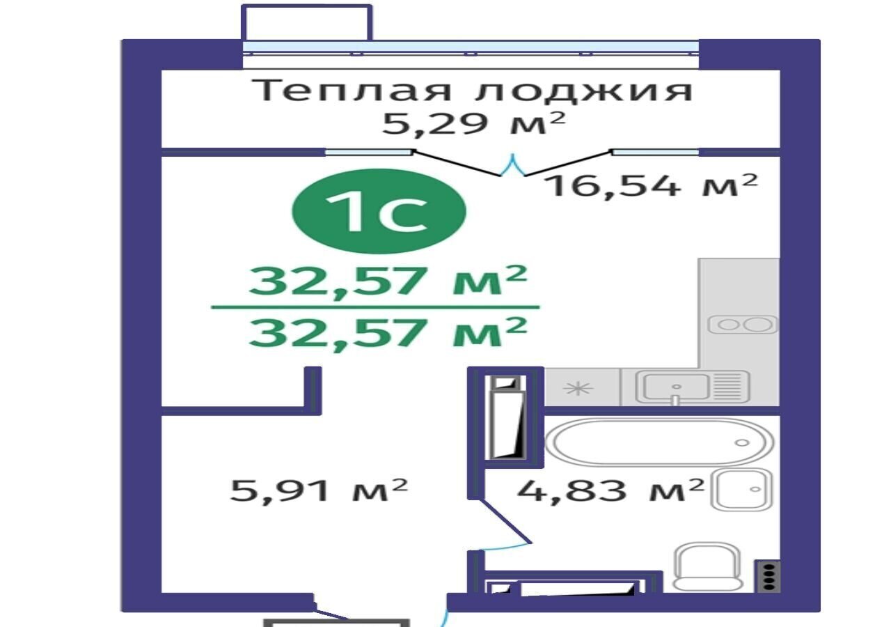 квартира г Тюмень р-н Калининский ул Краснооктябрьская 12 фото 2