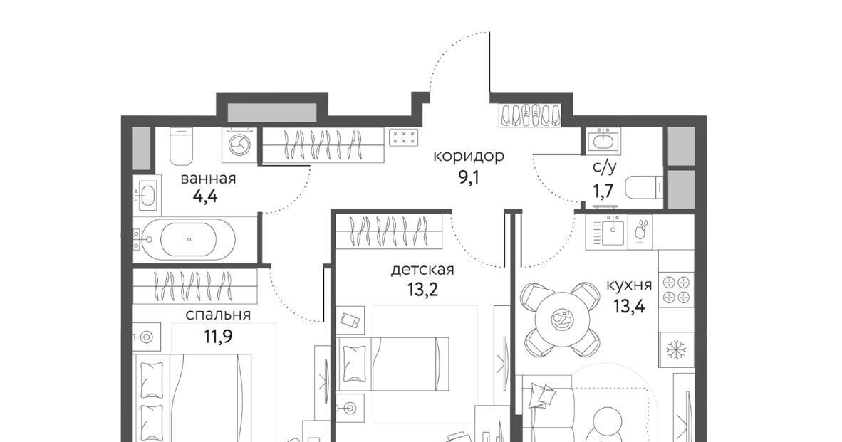 квартира г Москва метро Бульвар Рокоссовского ЖК «Сиреневый парк» муниципальный округ Метрогородок фото 14