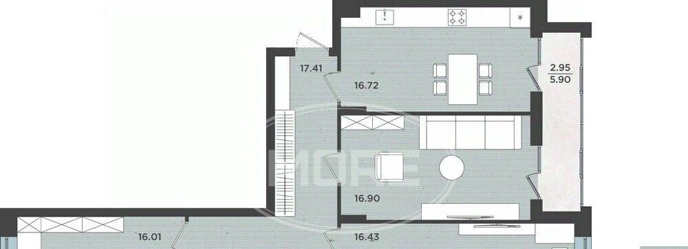 квартира г Калининград р-н Ленинградский ул Земельная 30 фото 2