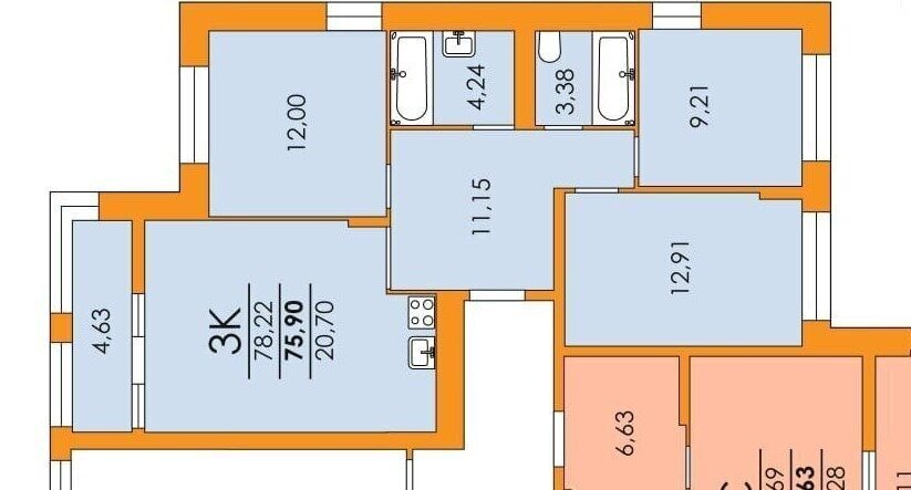 квартира р-н Ленинский с Осиновая Гора улица Героя России Макаровца, 3 фото 1