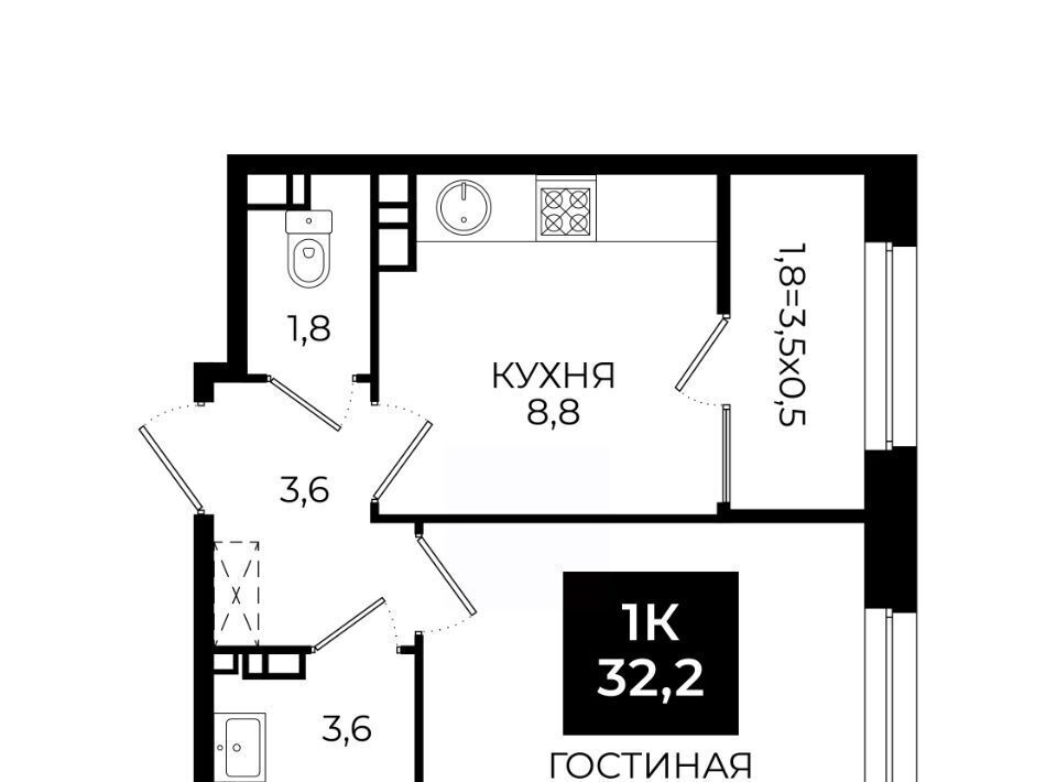 квартира г Ставрополь ул Южный обход 65к/1 фото 1