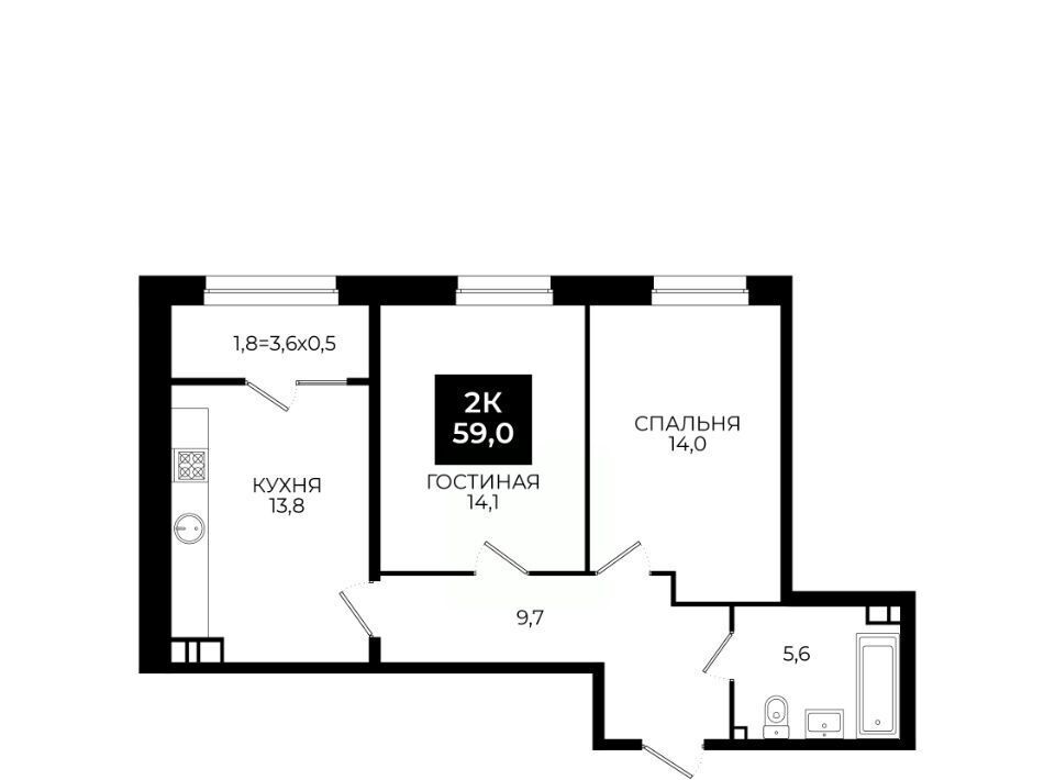 квартира г Ставрополь ул Южный обход 65к/1 фото 1