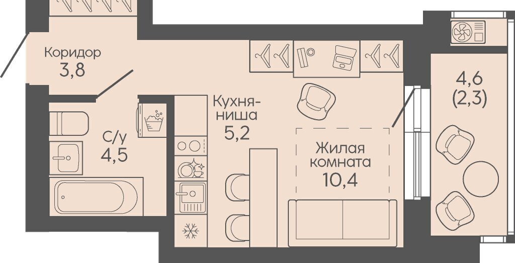квартира г Волгоград р-н Дзержинский ЖК «Крылья» фото 1