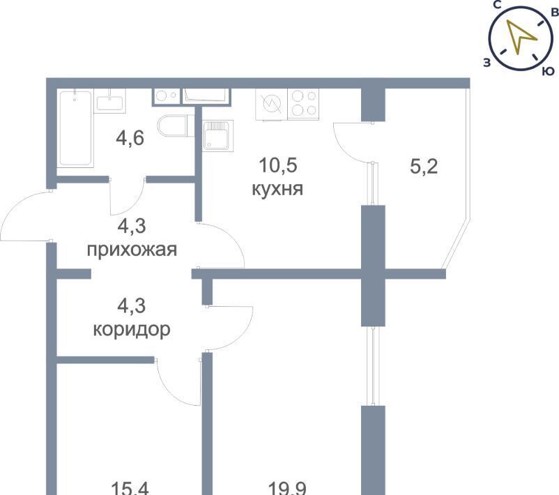 квартира г Нефтеюганск мкр 5-й 50 фото 1