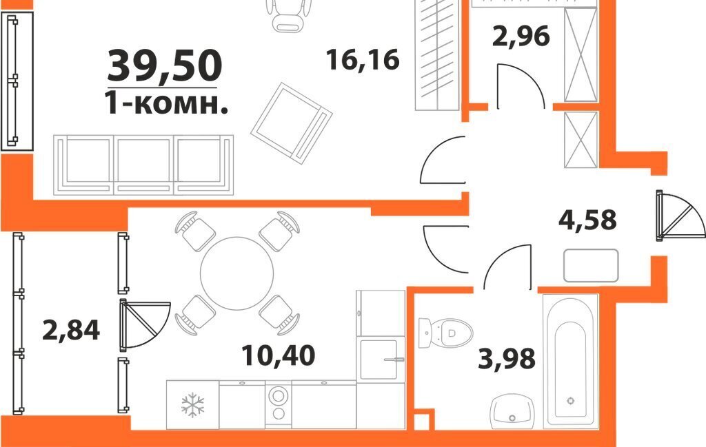 квартира г Ульяновск 19-й микрорайон ЖК «‎Аквамарин 2» 1 фото 1